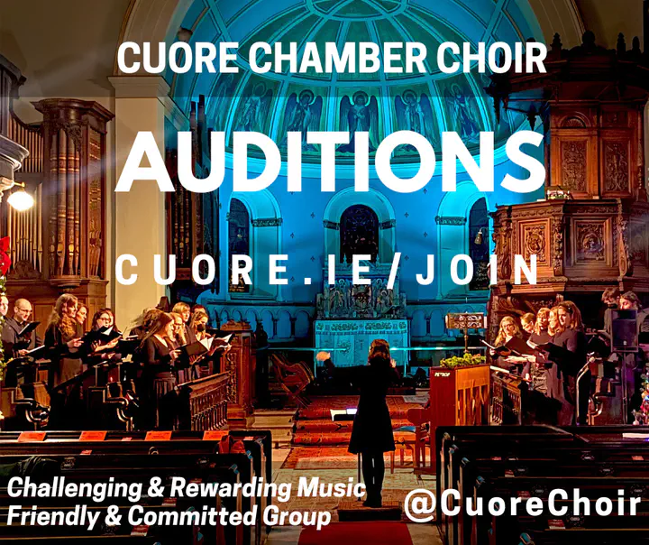 poster image for Audition to join Cuore Chamber Choir